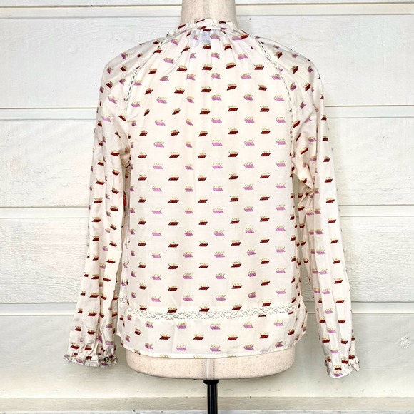 POINT SUR Ruffle Popover Blouse - Picture 5 of 7